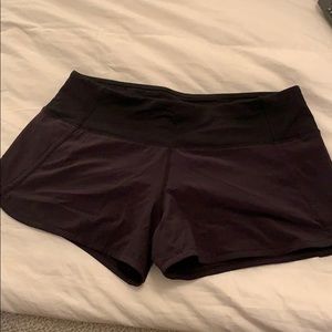 Black speed shorts lululemon
